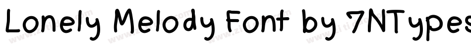 Lonely Melody Font by 7NTypes字体转换